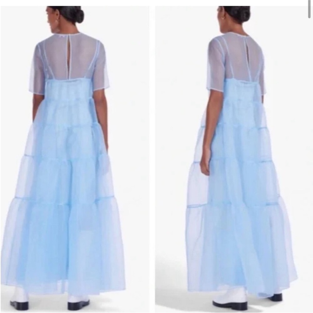 STAUD blue hyacinth dress